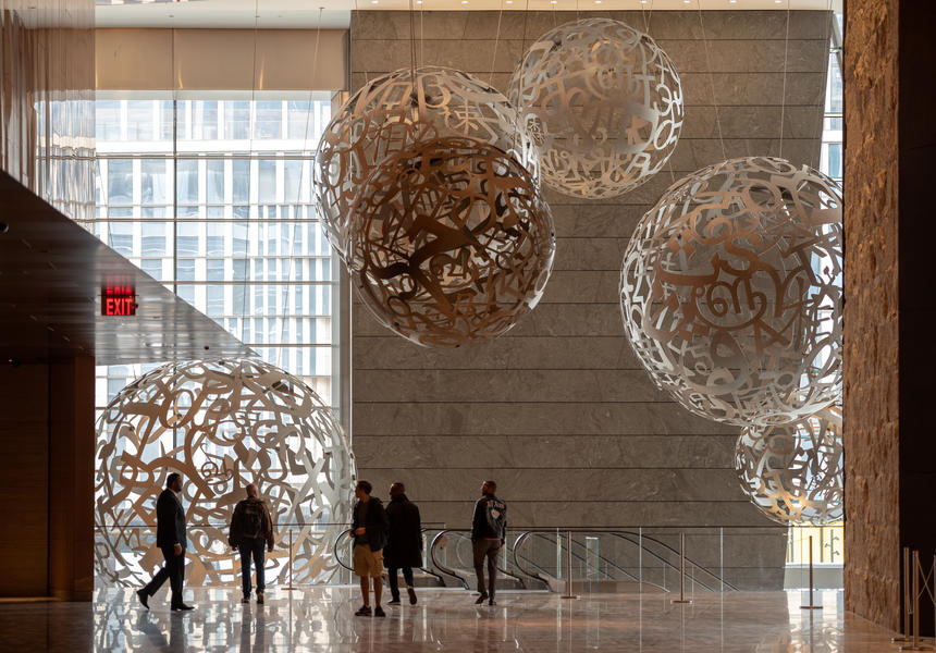 30 Hudson Yards Lobby Plensa